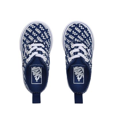 Vans Logo Repeat Elastic Laces Authentic - Çocuk Spor Ayakkabı (Mavi)